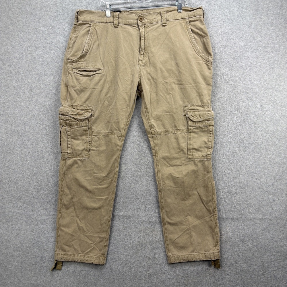 Jordan‎ Craig Cargo Pants Mens 40x32 Tan Brown Khaki Paratrooper Preppy Y2K
